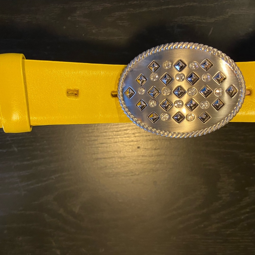 NWOT Glam Rhinestone buckle-GENUINE LEATHER-MADE IN USA. Perfect & Never worn. - Picture 5 of 8